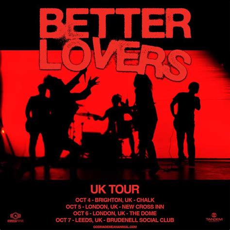 Better lovers - Apr 25, 2023 · Better Lovers is the new band featuring ex-Every Time I Die members Jordan Buckley, Clayton "Goose" Holyoak, Stephen Micciche, producer and Fit For An Autopsy guitarist Will Putney, and former The ... 